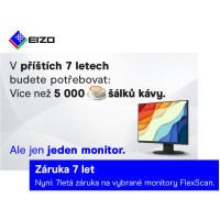 Záruka 7 let na vybrané monitory Eizo FlexScan