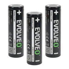 EVOLVEO LiPower 217 Max 5000 – Li-ion baterie 21700 (3.7 V / 5000 mAh) 3 ks