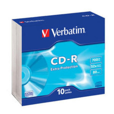 VERBATIM CD-R(10-Pack)Slim • EP • DL • 52x • 700MB