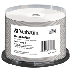 VERBATIM CD-R(50-Pack)Spindle • Print • 52x • 700MB • NoID