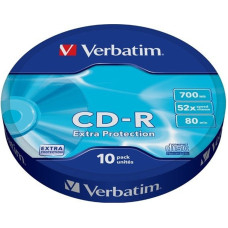 VERBATIM CD-R Verbatim DL 700MB 52x Extra protection 10-spindl RETAIL
