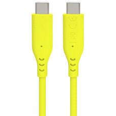 PremiumCord silikonový USB-C 60W, žlutý, 1.5m