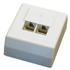 DATACOM  STP dvojzásuvka Cat5e nad omítku 45 st.