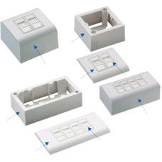 DATACOM Modul.dat.zásuvka STP CAT5E 4xRJ45 na i pod omítku