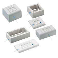 DATACOM Modul.dat.zásuvka UTP CAT5E 4xRJ45 na i pod omítku