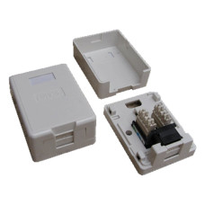 DATACOM UTP 1xRJ45 zásuvka CAT6 na omítku (protiprachová)