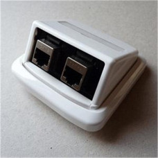 Dvojzásuvka ABB TANGO 2xRJ45 cat5e STP bílá