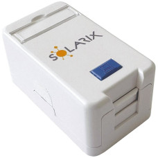 Zásuvka modulární Solarix pro 1 keystone na omítku bílá SXMO-1-0-WH