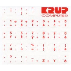 polepka na klávesnici - červená, česká