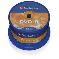 VERBATIM DVD-R(50-Pack)Spindl/MattSlvr/16x/4.7GB