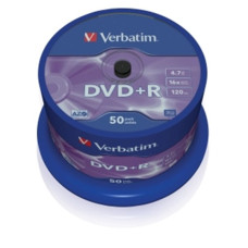 VERBATIM DVD+R(50-Pack),Spindl/MattSlvr/16x/4.7GB