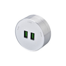 Zásuvkový modul Viking A50S, stříbrná/výstupy - 1xUSB-A/výkon až 2500W/230V,16A,50Hz