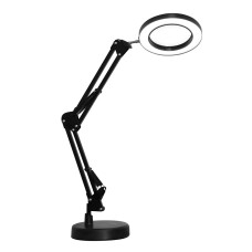 Platinet stolní LED lampa Magnify 10W stmívatelná s lupou, černá