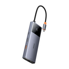 Baseus hub Series 2 USB 6v1 (USB-C • HDMI4K60Hz • USB-C(10Gbps) • USB-A(10Gbps) • RJ45 • USB-C(PD) šedý