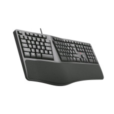 Klávesnice C-TECH KB-113E USB, ERGO,  černá, CZ/SK