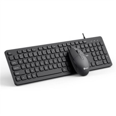 Klávesnice C-TECH KBM-105, drátový combo set s myší, USB, CZ/SK