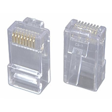Konektor RJ45 CAT5E UTP 8p8c pro licnu 100ks bal.