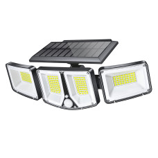 Venkovní solární LED světlo s pohybovým senzorem VIKING S180 • 1200lm • 2200mAh • 3 režimy • IP65