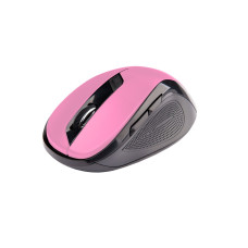 Myš C-TECH WLM-02P, černo-růžová, bezdrátová, 1600DPI, 6 tlačítek, USB nano receiver