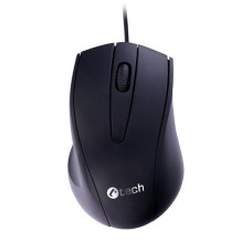 C-TECH Myš WM-07 • Ergonomická • Optická • Pro praváky • 1 200 DPI • Drátová USB • Černá