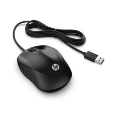 HP Wired 1000 • Cestovní • Optická • 1 200 DPI • Drátová USB • Černá