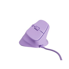 Vertikální myš Natec CRAKE 2 PRO • Vertikální • Optická • Pro praváky • 12 400 DPI • Drátové USB-A • Fialová