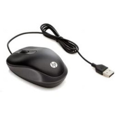 HP Travel Mouse • Cestovní • Optická • 1 000 DPI • Drátová USB • Černá