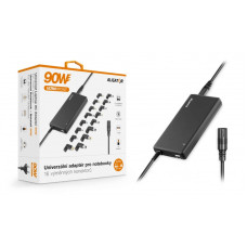 Univerzální adaptér pro notebooky se 16 výměnnými konektory a USB, 90W