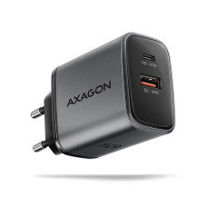AXAGON ACU-PQ67, GaN nabíječka do sítě 67W, výstup USB-A + USB-C, PD3.0 • PPS • QC4+ • SFC2.0 • Apple
