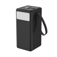 Platinet Powerbanka 60000 mAh 65W Power Delivery, 2xUSB-C, 2xUSB-A, kabel USB-C 1m, černá