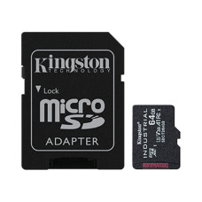 Kingston Industrial • micro SDXC • 64GB • UHS-I U3  •  Class 10 • + Adaptér