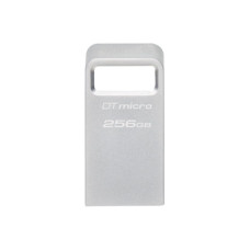 Kingston DataTraveler Micro • 256GB • USB 3.2 • USB-A • Stříbrná