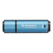 Kingston IronKey Vault Privacy 50 • 64GB • USB 3.2 • USB-A • Modrá