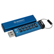 Kingston IronKey Keypad 200 • 16GB • USB 3.2 • USB-A • Modrá