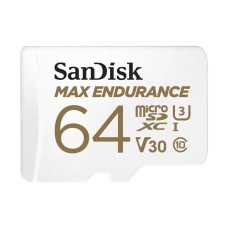 SanDisk Max Endurance • micro SDXC • 64GB • 100MBps • UHS-I U3  •  Class 10 • + Adaptér
