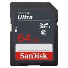 SanDisk Ultra • SDXC • 64GB • UHS-I U1  •  Class 10