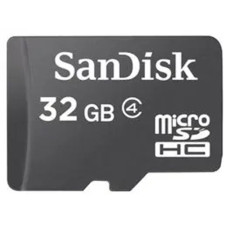 Sandisk • micro SDHC • 32GB • Class 4 • + Adaptér • Černá