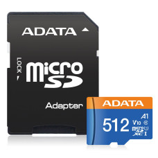 Adata • micro SDXC • 512GB • UHS-I U1  •  Class 10 • + Adaptér