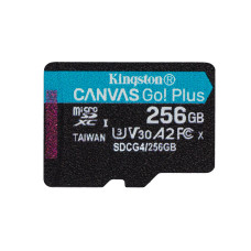 Kingston Canvas Go Plus A2 • Micro SDXC • 256GB • UHS-I U3  •  Class 10