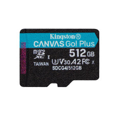 Kingston Canvas Go Plus A2 • Micro SDXC • 512GB • UHS-I U3  •  Class 10
