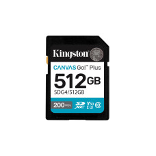 Kingston Canvas Go Plus • SDXC • 512GB • UHS-I U3  •  Class 10
