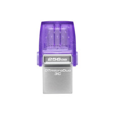 Kingston DataTraveler MicroDuo 3C • 256GB • USB 3.2 • USB-A + USB-C • Fialová