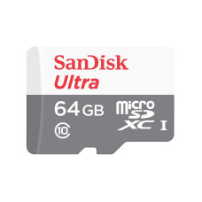 SanDisk Ultra • micro SDXC • 64GB • UHS-I U1  •  Class 10 • + Adaptér