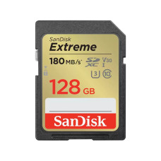 SanDisk Extreme • SDXC • 128GB • UHS-I U3  •  Class 10