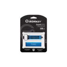 Kingston Ironkey Keypad 200C • 128GB • USB 3.0 • USB-C • Modrá