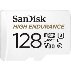 SanDisk High Endurance • micro SDXC • 128GB • UHS-I U3  •  Class 10 • + Adaptér