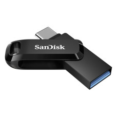 SanDisk Ultra Dual Drive Go • 256GB • USB 3.1 • USB-A + USB-C • Černá