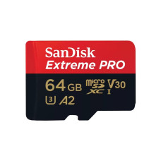 SanDisk Extreme PRO • micro SDXC • 64GB • UHS-I U3  •  Class 10 • + Adaptér