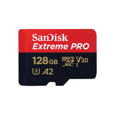 SanDisk Extreme PRO • micro SDXC • 128GB • UHS-I U3  •  Class 10 • + Adaptér