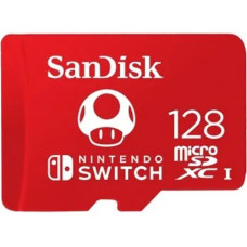 SanDisk Ninendo Switch • micro SDXC • 128GB • UHS-I U3  •  Class 10 • Červená